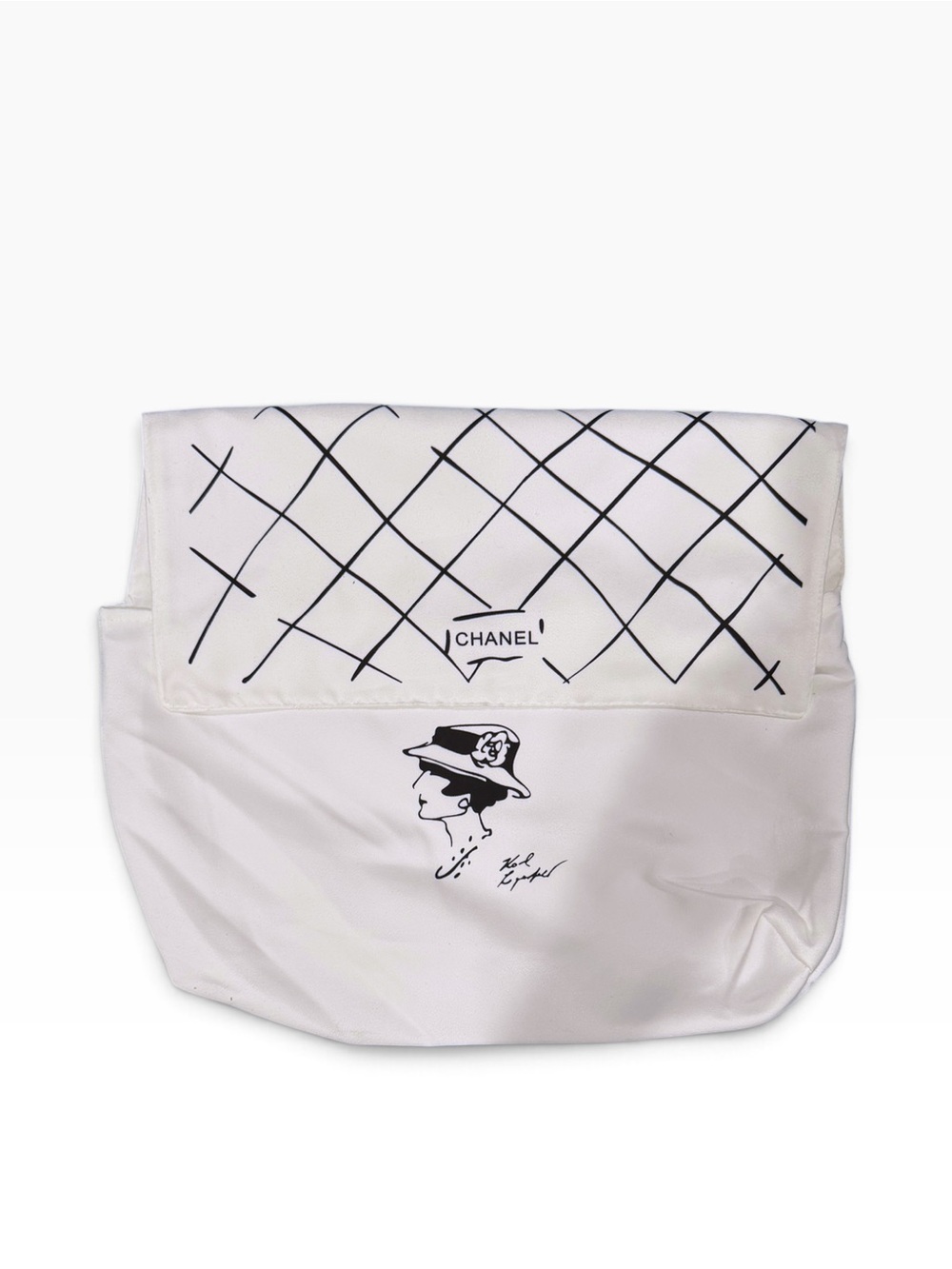 CHANEL Classic Flap ICOT1 Dust Bag Karl Lagerfeld Coco Sketch